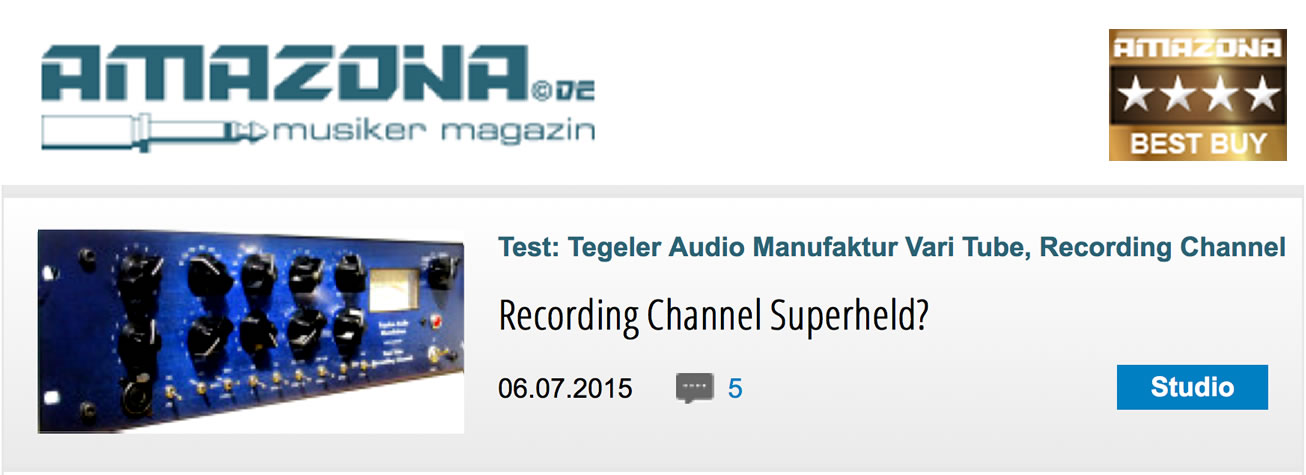 Amazona.de - Review of the Vari Tube Recording Channel Amazona.de - Review of the Vari Tube Recording Channel