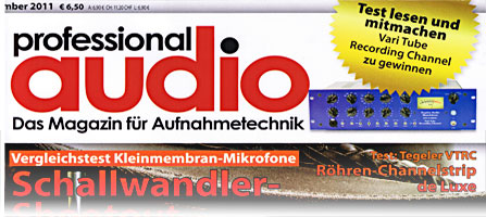 Professional Audio tested the Vari Tube Recording Channel and they are delighted. Professional Audio tested the Vari Tube Recording Channel and they are delighted.